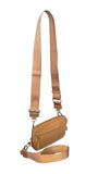 The Carry All Wallet (#8036-5) Minimalist Crossbody Bag with RFID Protection - Caramel (with strap)