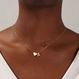 Dainty Heart Initial Pendant Necklace - image 4