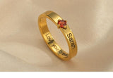 Personalized Name and Birthstone Ring - image 11