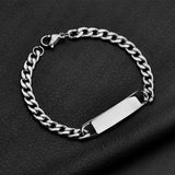 Three-Tone Engravable Curved Bracelet - image 8