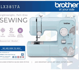 Brother LX3817A 17-Stitch Portable Full-Size Mechanical Sewing Machine, Aqua