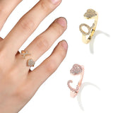 Gold-Plated Initial Open Heart Ring - image 2