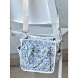 Small quilted floral tote bag