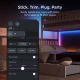 Roku Smart Home Smart Light Strip+ SE Wi-Fi - Enabled Indoor LED 16.4 ft (18 Watt) with Multi-Colored Section Control