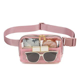 Original 50" Long Strap Crossbody Bag (0140) - Clear Pink