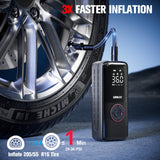 GOOLOO Tire Inflator A6 LITE Air Compressor for Tires 3X Faster Portable Air Pump for Car Tires,7500mAh Tire Pump with Tire Pressure Gauge,Max 160 PSI for Motorcycle,E Bike,Ball,SUV