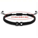 Adjustable Initial Heart Charm Bracelet - image 2