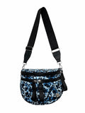 The Best Version Crossbody Bag (#8061) Women's Fashion Saddle Bag - Blue Leopard