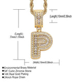 Round Pavé Initial Pendant Necklace - image 3