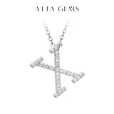 Moissanite A–Z Initial Pendant Necklace - image 34