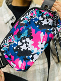 57" Long Strap Crossbody Bag (#1140) - Color splash