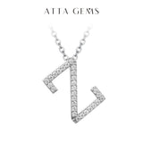 Moissanite A–Z Initial Pendant Necklace - image 36