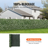 KFFKFF 59"x98" Artificial Faux Ivy Leaf Fence Screen with Mesh Cloth Backing