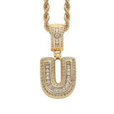 Round Pavé Initial Pendant Necklace - image 29