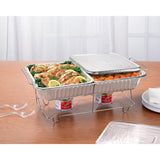 10-Piece Disposable Chafing Buffet Set with Fuel-Food Warming Kit-Catering, Parties & Events-Includes Silver Racks, Aluminum Trays, Utensils & Gel Fuel, Party Dimensions Brand.
