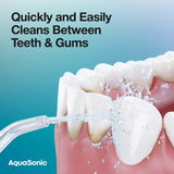 AquaSonic Precision Rechargeable Cordless Water Flosser with Travel Bag and 2 Standard Flossing Tips - Black