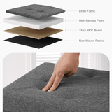 Alvantor Storage Ottoman with Thicker Foam Padded Seat, Folding Foot Rest for Living Room End of Bed Bench