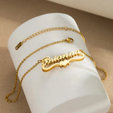 Double-Layer Heart Personalized Name Necklace - image 2