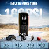 GOOLOO Tire Inflator A6 LITE Air Compressor for Tires 3X Faster Portable Air Pump for Car Tires,7500mAh Tire Pump with Tire Pressure Gauge,Max 160 PSI for Motorcycle,E Bike,Ball,SUV