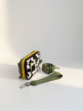 Trio Wallet (#8036-9) Zipper Wallet with RFID - #5 Cow/Mustard/Olive