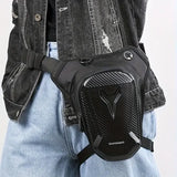 Water-Resistant Motorcycle Leg Bag – Hard Shell Double-Zip Riding Waist Pack
