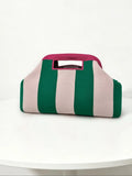 Women's Striped/rhombus/leaf/dot Cloud Handbag, Clip Closure Crossbody Bag, Lightweight Foldable for Daily Use, Gifts for Friends and Valentine's Day
