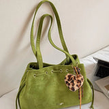 【Black Friday】Autumn and winter casual retro exquisite drawstring closure tote bag, fashionable and versatile large capacity shoulder bag, suitable for dates, parties and daily social occasions - image 19