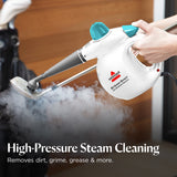 BISSELL Steam Shot Extended Reach Steam Cleaner and Sanitizer, Corded, Handheld Portable Steam Clener for Tile, Grout, Windows, Bathrooms, Kitchens, Fabric Steaming, Chemical Free Cleaning, 4171W