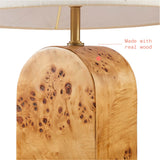 Beautiful Burl Wood Table Lamp by Drew Barrymore, 18.5" H