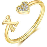 Minimalist A–Z Initial Open Ring - image 29