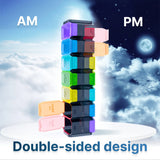 Extra Large Pill Organizer 2 Times a Day – XL Pill Box 7 Day with Big AM/PM Compartments – Fits Large Vitamins, Supplements & Gummies, Vitamin Dispenser, for 7 or 14-Day Use, Color-Coded, Senior-Friendly, No Spills, Medicine Organizer