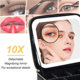 WeeNOD-L Lighted Makeup Bag with LED Mirror & Adjustable Dividers