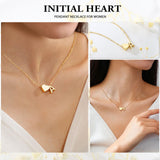 Dainty Heart Initial Pendant Necklace - image 16