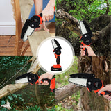Mini Chainsaw, Upgraded 4-inch Single-Handed Chainsaw For Tree Pruning And Branch Wood Cutting