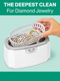 Gem Glow Ultrasonic Cleaning Machine for Jewelry & Watches, with Timer & Watch Holder, Stainless Steel