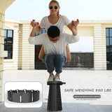 Portable Camping Collapsible Stool Lightweight Stool with Load Capacity 400lbs, Black, Adult