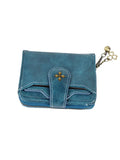 Women's Mini Bifold PU Leather Wallet with Zipper & Card Holder