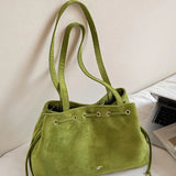 【Black Friday】Autumn and winter casual retro exquisite drawstring closure tote bag, fashionable and versatile large capacity shoulder bag, suitable for dates, parties and daily social occasions - image 15