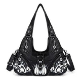 Angel Kiss Vintage Crossbody Bag(14" x 5" x 13") - PU Hobo Tote Satchel, Lightweight Elegant Convertible Shoulder Bag, Stylish Women's Commuter Accessory, Ideal for Summer Daily Use & Mother's Day Gifts, Stylish Crossbody Bags, Convertible Shoulder Bags