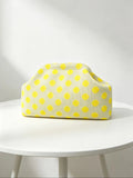 Women's Striped/rhombus/leaf/dot Cloud Handbag, Clip Closure Crossbody Bag, Lightweight Foldable for Daily Use, Gifts for Friends and Valentine's Day