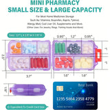 UFORU Travel Pill Organizer Box with 146 Labels, 10 Compartment Small Pill Case Medicine Kit, Portable Pocket Purse Pharmacy, Daily Weekly Vitamin Supplement Medication Holder（no pills)dealsforyou#SummerWins