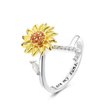 Sunflower A–Z Initial Spinner Ring - image 15