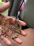 Custom Nameplate Twist Hoop Earrings - image 14