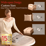 VACBIRD X7 Cordless Travel Vacuum Bag Set with Rechargeable Pump – 9/12/15/20/24 Pack
