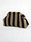 Women's Striped/rhombus/leaf/dot Cloud Handbag, Clip Closure Crossbody Bag, Lightweight Foldable for Daily Use, Gifts for Friends and Valentine's Day