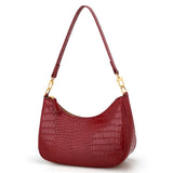 KKXIU Retro Hobo Shoulder Bag - Red (stone pattern)