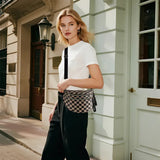 Plaid nylon crossbody bum bag - Bean Green Checkered