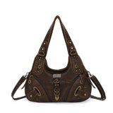 Angel Kiss Vintage Crossbody Bag(14" x 5" x 13") - PU Hobo Tote Satchel, Lightweight Elegant Convertible Shoulder Bag, Stylish Women's Commuter Accessory, Ideal for Summer Daily Use & Mother's Day Gifts, Stylish Crossbody Bags, Convertible Shoulder Bags