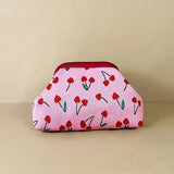 Women's Clip-Top Crossbody Purse – Lightweight Striped, Diamond & Dot Pattern Handbag