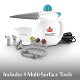 BISSELL Steam Shot Extended Reach Steam Cleaner and Sanitizer, Corded, Handheld Portable Steam Clener for Tile, Grout, Windows, Bathrooms, Kitchens, Fabric Steaming, Chemical Free Cleaning, 4171W